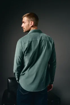 Camisa de microveludo lisa