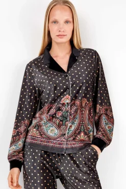 Camisa de pijama de veludo