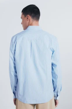 Camisa de popelina riscas