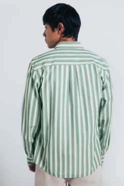 Camisa de popelina riscas