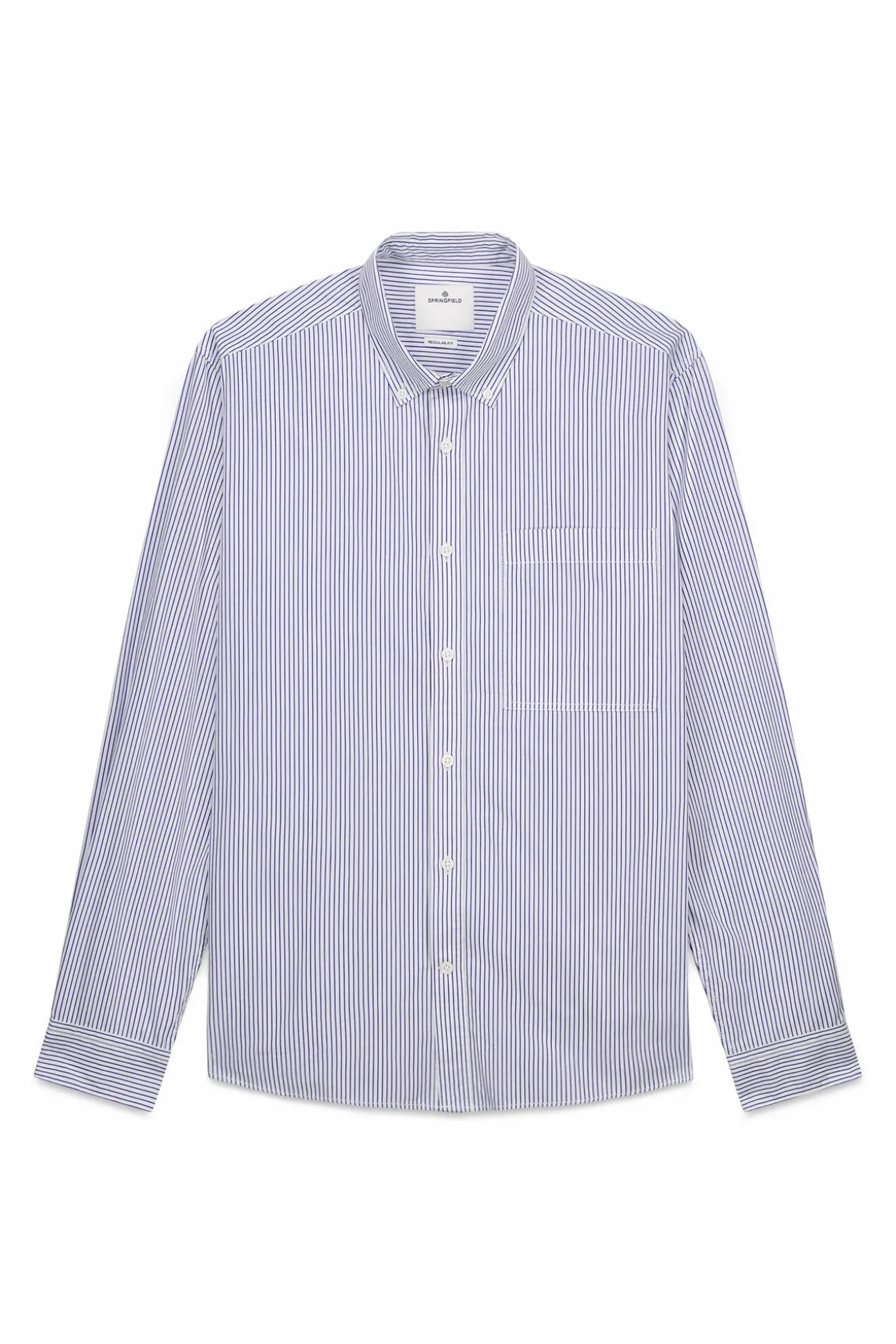Camisa de popelina riscas