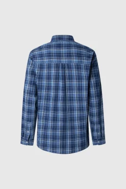 Camisa de Popelina xadrez de corte regular