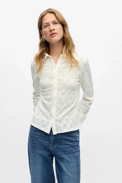Camisa de tecido bordado