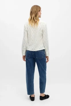 Camisa de tecido bordado