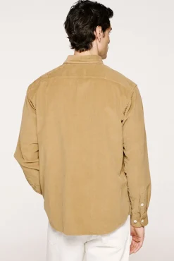 Camisa de veludo cotelê 100% algodão orgânico