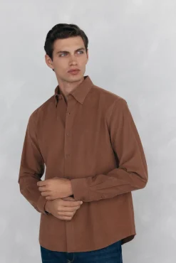 Camisa de veludo macio