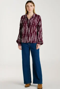 Camisa de viscose estampada