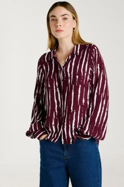 Camisa de viscose estampada