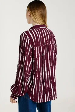Camisa de viscose estampada
