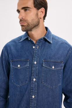 Camisa denim de corte regular