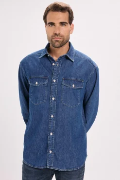 Camisa denim de corte regular