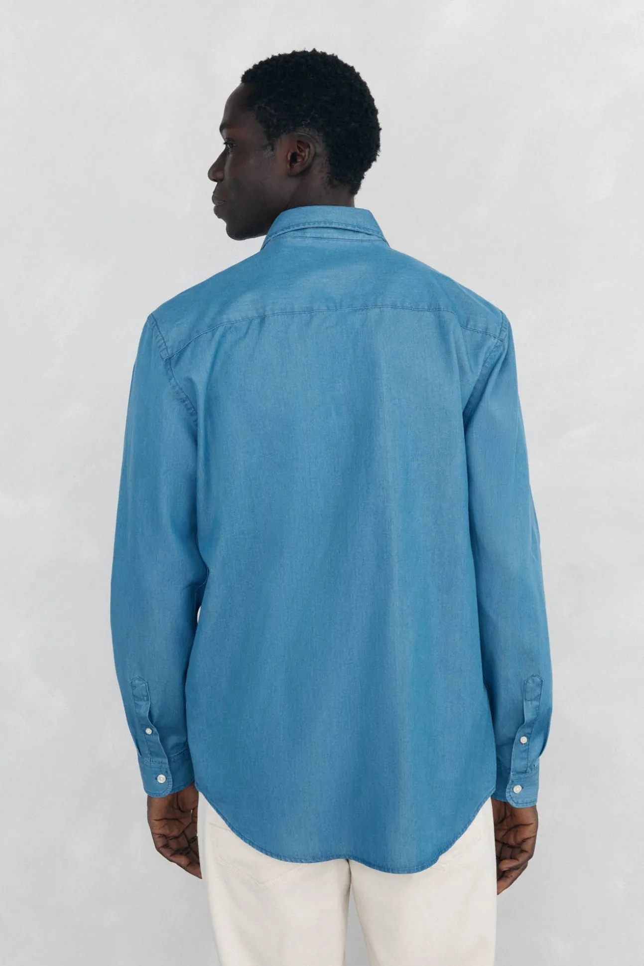 Camisa denim de tecido italiano