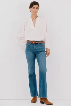 Camisa elástica com botões