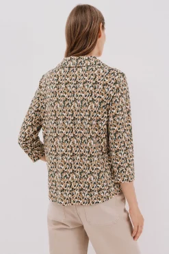 Camisa elástica com botões