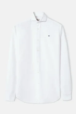 Camisa esportiva Oxford com corte franzido