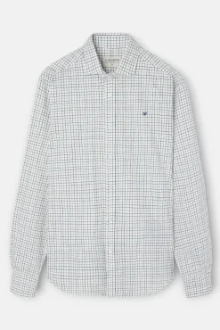 Camisa esportiva xadrez bicolor
