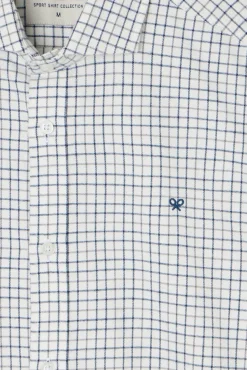 Camisa esportiva xadrez bicolor