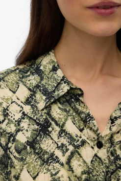 Camisa estampada de manga comprida