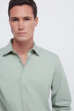 Camisa estruturada bicolor