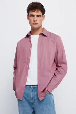 Camisa estruturada bicolor