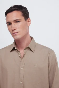 Camisa estruturada bicolor