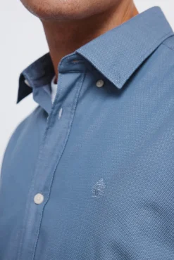 Camisa estruturada bicolor