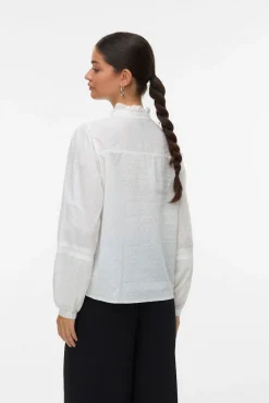 Camisa fluida de manga comprida comprida