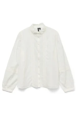 Camisa fluida de manga comprida comprida