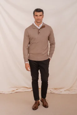 Camisa gola polo com vivo
