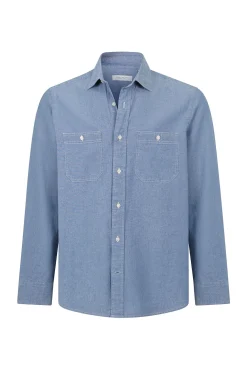 Camisa jeans com dois bolsos