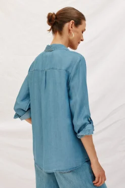 camisa jeans tencel