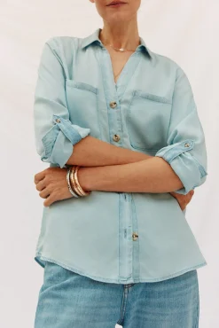 camisa jeans tencel