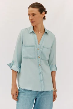 camisa jeans tencel