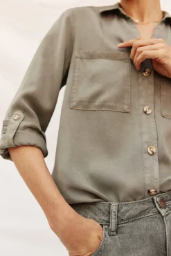 camisa jeans tencel