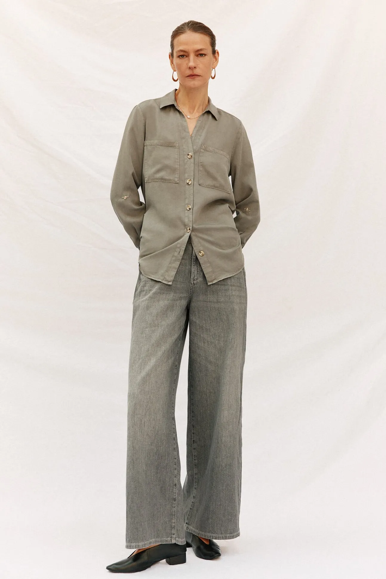 camisa jeans tencel