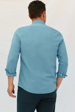 Camisa linho algodão liso