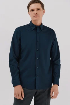 Camisa lisa de algodão tencel