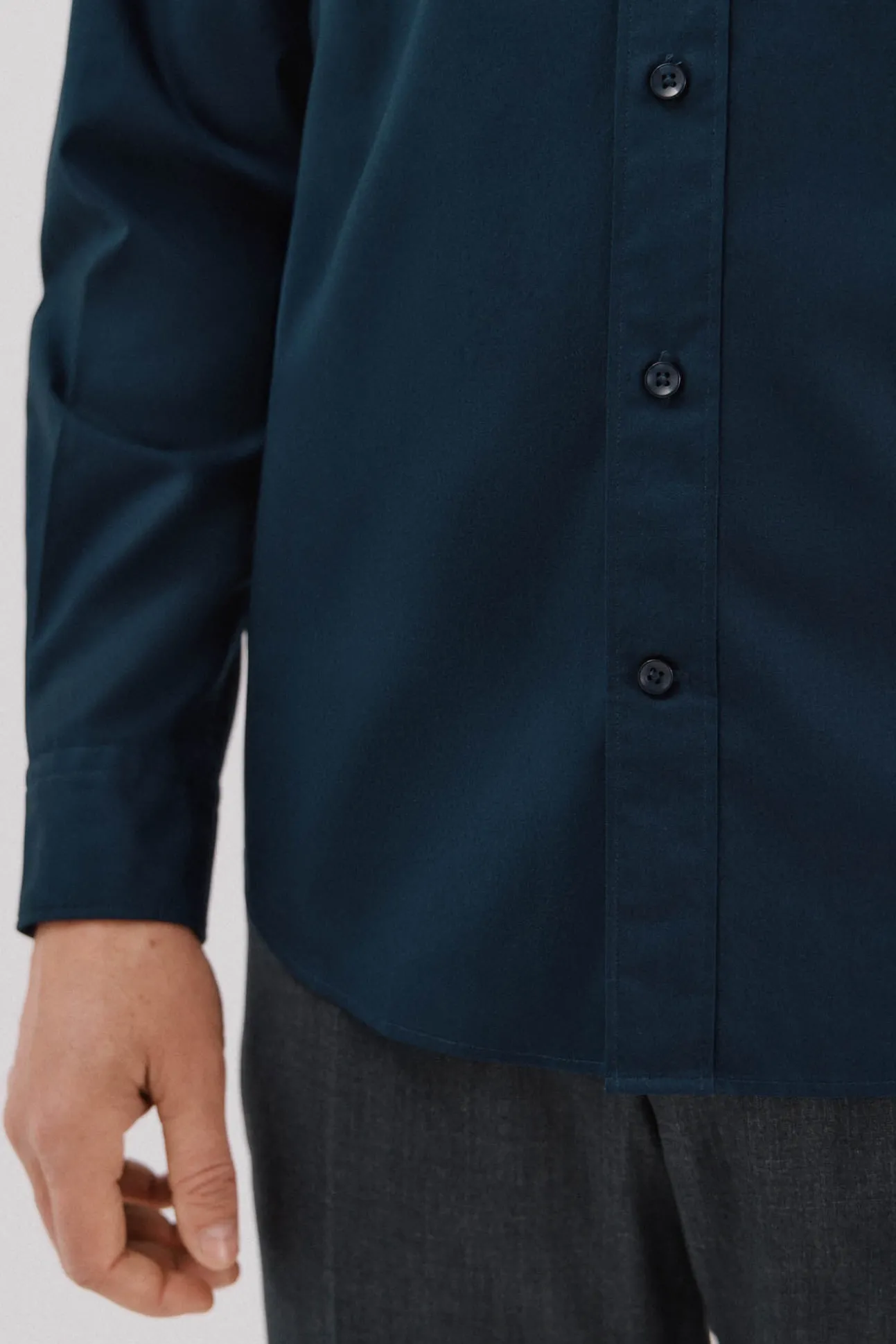 Camisa lisa de algodão tencel
