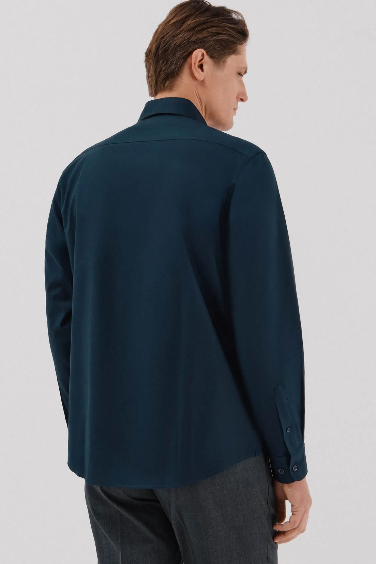 Camisa lisa de algodão tencel