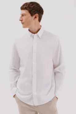 Camisa lisa de algodão tencel