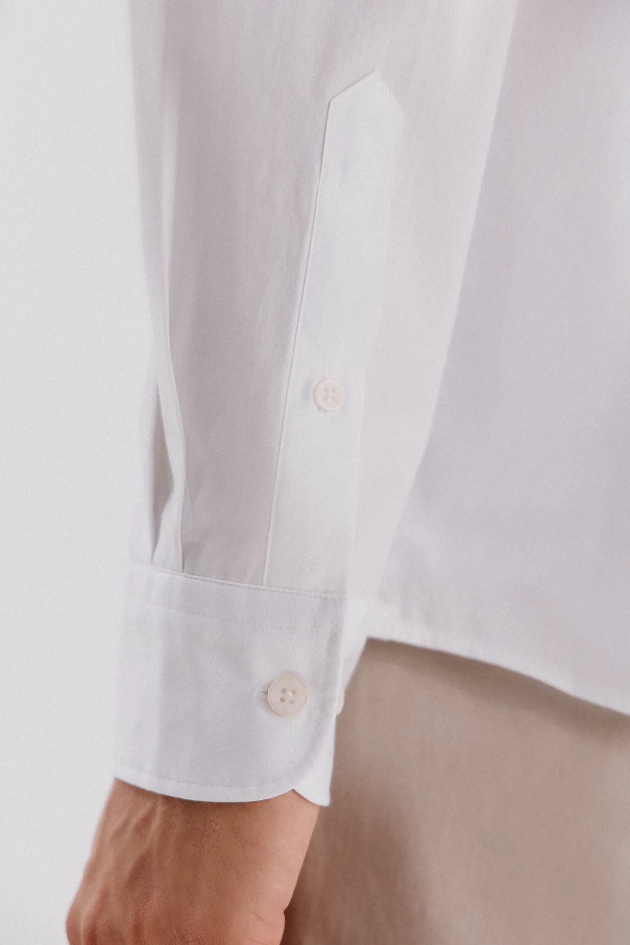 Camisa lisa de algodão tencel
