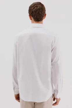 Camisa lisa de algodão tencel