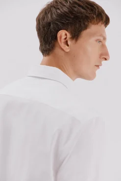 Camisa lisa de algodão tencel