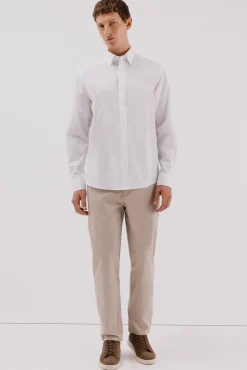 Camisa lisa de algodão tencel