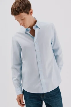 Camisa lisa de algodão tencel
