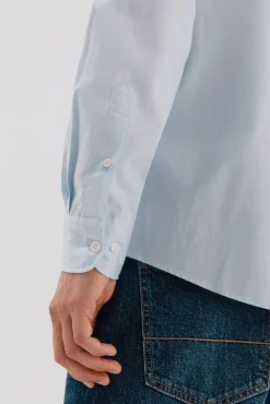 Camisa lisa de algodão tencel