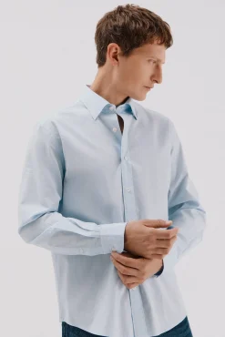 Camisa lisa de algodão tencel