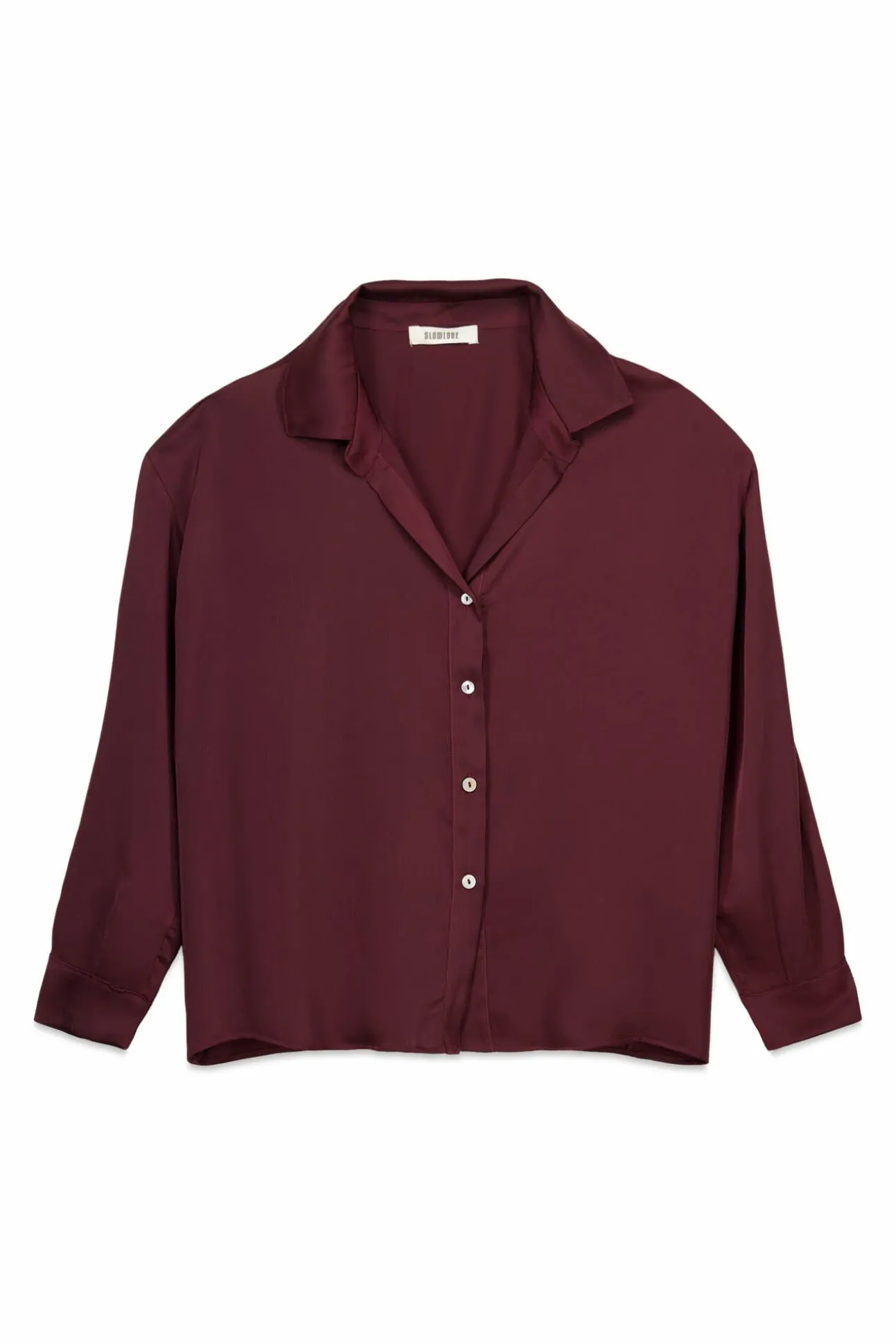 Camisa lisa satinada