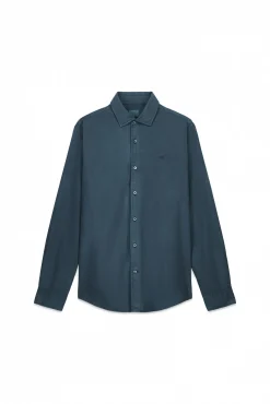Camisa liso de algodão tencel sarja