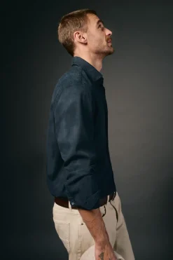 Camisa liso de algodão tencel sarja